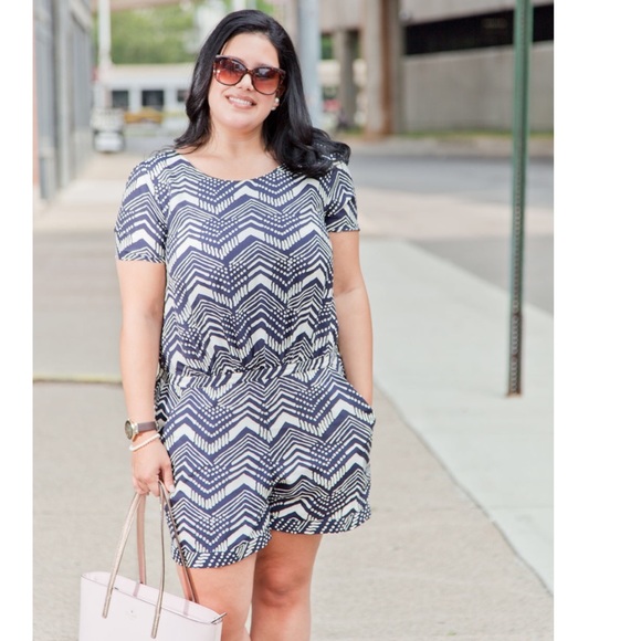 J. Crew Pants - J. Crew navy print silky romper